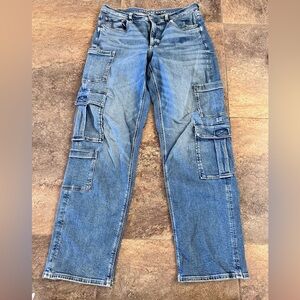 American Eagle Super High-Rise Baggy Straight Cargo Jean